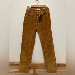 Aritzia Yoko High Rise Corduroy Pants